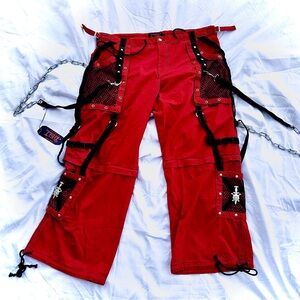 TRIPP NYC (XXL) SYMBOL CARGO PANTS RED/BLACK